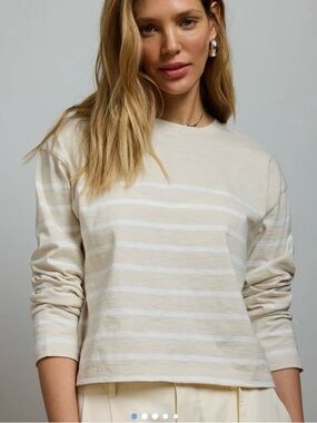 NWT, AE77 striped boxy Crewneck, size XL